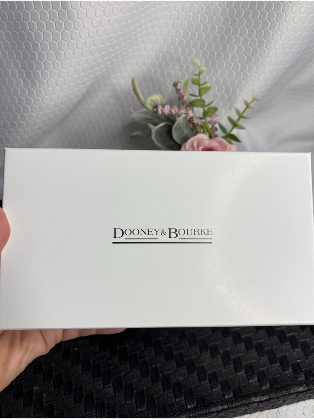 Dooney & Bourke Pale Pink and White Floral Zip Wallet - Picture 3 of 4
